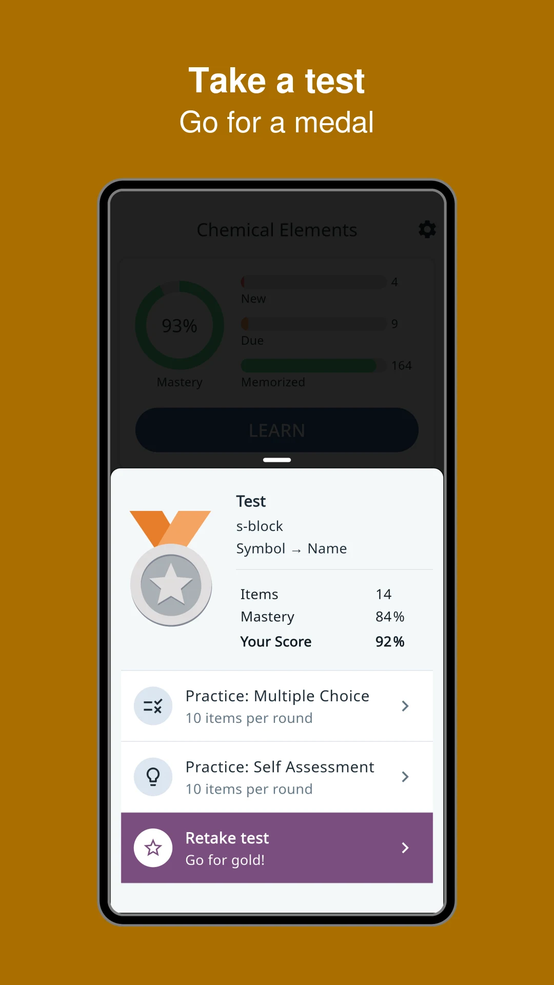 Chemical Elements Practice screenshot