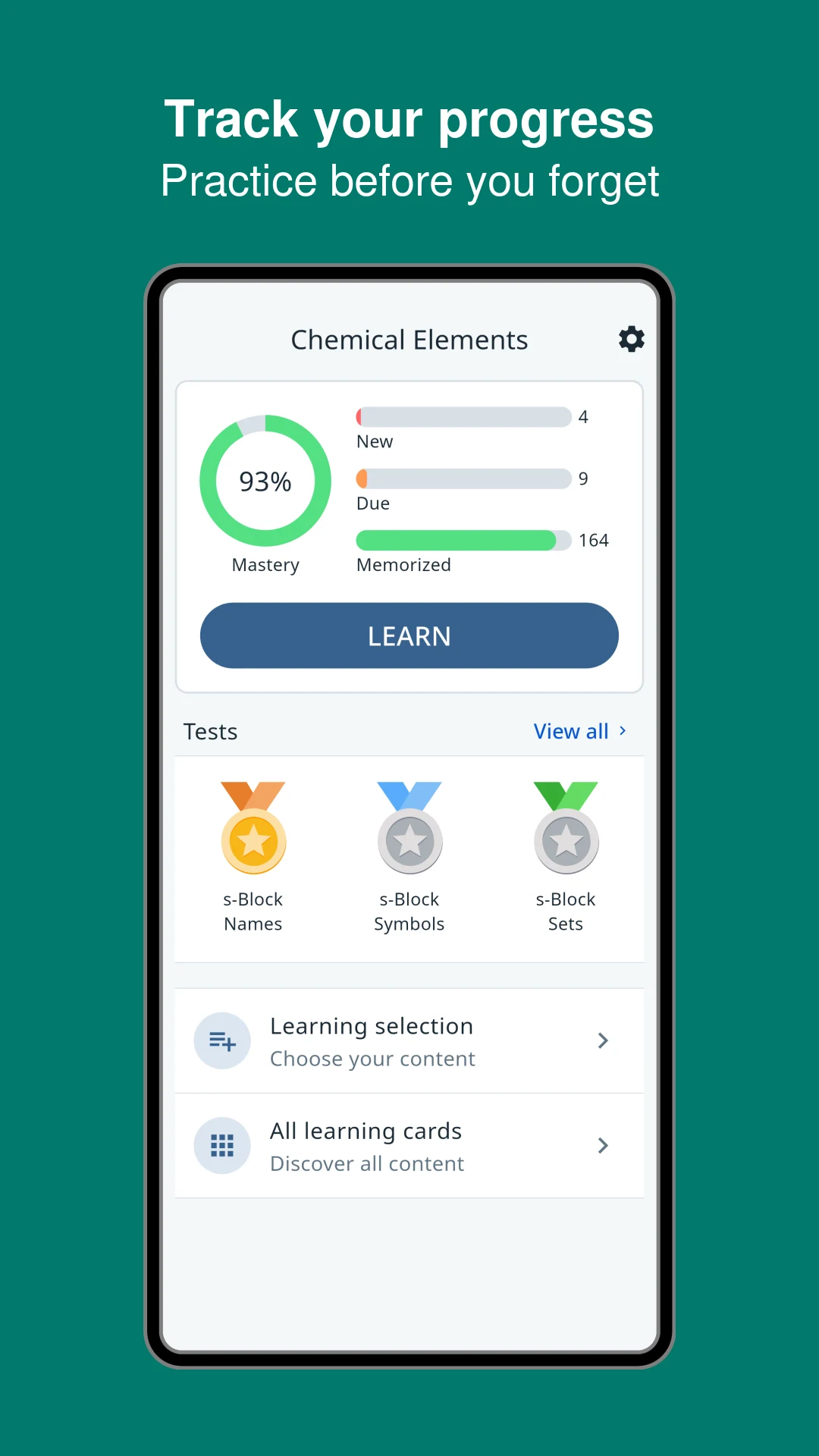 Chemical Elements Practice screenshot