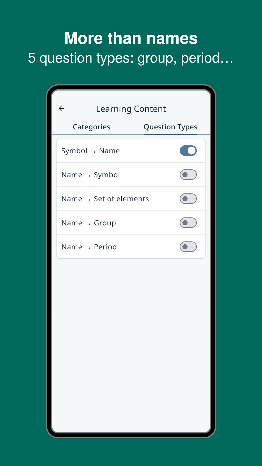 Chemical Elements Practice screenshot